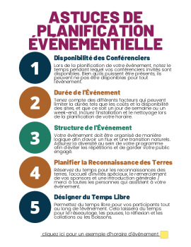 Astuces de planification évènementielle