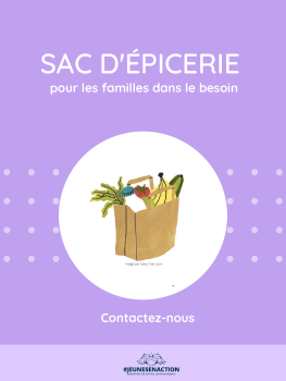 Sac d'épicerie pour les familles dans le besoin