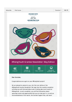 #RisingYouth Grantee Newsletter: May 2021 Edition