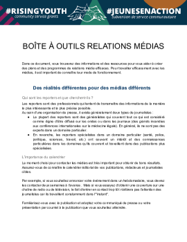 BOITE à OUTILS RELATIONS MEDIA