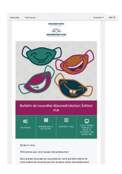 Bulletin de nouvelles #JeunesEnAction: Édition mai 2021