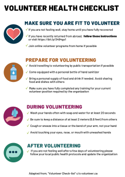 Volunteer Health Checklist