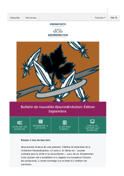 Bulletin de nouvelles #JeunesEnAction: Édition Septembre 2021