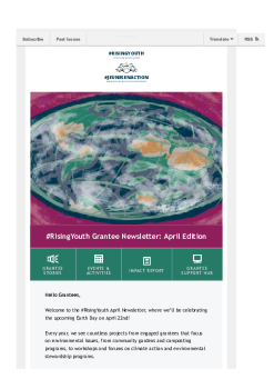 #RisingYouth Grantee Newsletter: April 2022 Edition